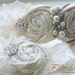 Bridal Garter Set- Ruffles and Lace Design 2- Vintage Pink and Cream