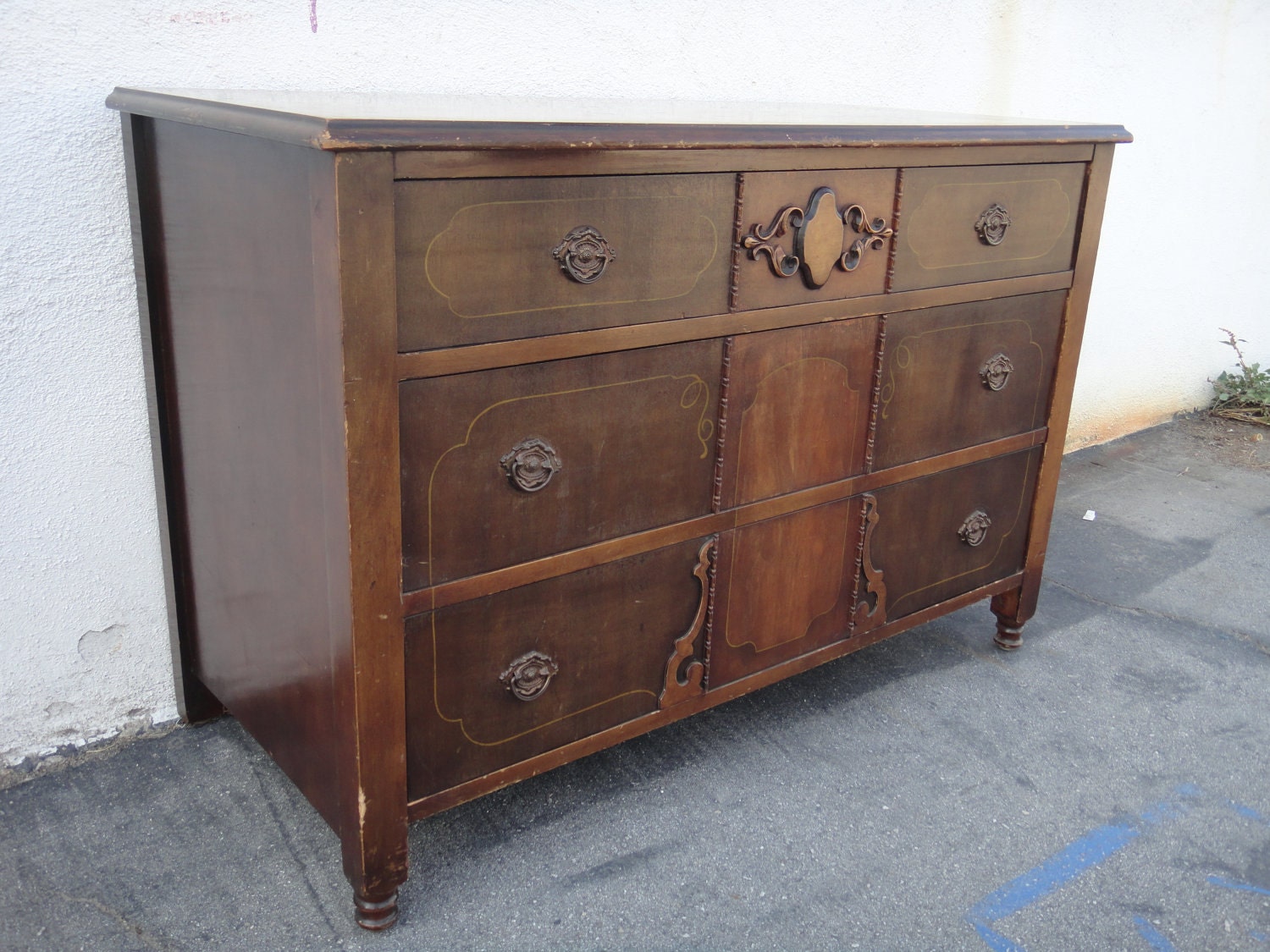 RESERVE MIA-Vintage 1940's 3 Drawer Dresser Los by HouseCandyLA