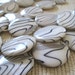 16" long (13 pcs) Black White Stripe Shell Disk 30mm beads
