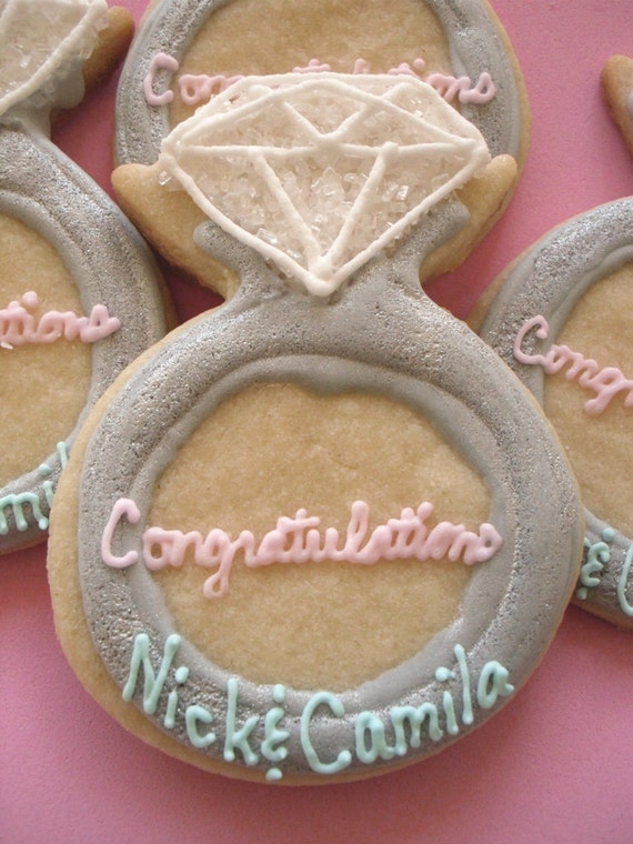 Diamond ring cookies | SUGAR COOKIES | Pinterest | Diamond ...