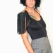 Dust n' Bones - Leather Cross Epaulet With Fringe - Oxblood