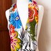 Scarf Mod Tropical Floral Print Rayon Fabric Infinity Loop Spring Summer