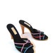 vintage Curved Wood High Heel sandals 7.5