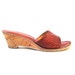 vintage Woven Leather cork wedge summer sandals 7.5