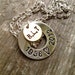 Sympathy Gift- Sympathy Jewelry- Personalized Necklace- Remembrance Necklace- Hand Stamped