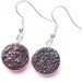 One of a Kind Rainbow Titanium Druzy Earrings