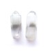 Rare Grey and Clear Quartz Crystal Stud Earrings