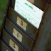 Vintage Hanging Metal Time Card Rack