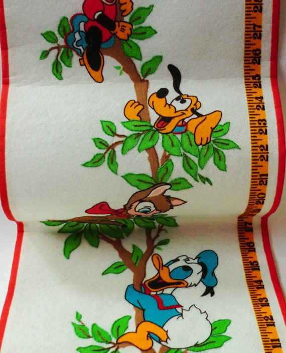 VINTAGE Mickey Mouse GROWTH CHART