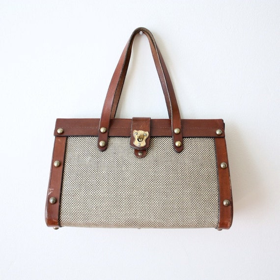 Vintage John Romain 1960s Walnut Brown Handbag
