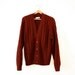 Reserved - Vintage Cardigan Burgundy 1960s Unisex Winter Sweater Size L