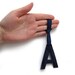 Personalized Luggage Tag dark blue leather monogram initial letter custom made choose your colord