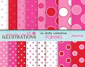 So Dotty Valentine Cute Digital Papers for Card Design, Scrapbooking, and Web Design Il_170x135