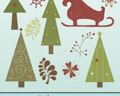 Sweet Sweet Christmas Cute Digital Clipart for Card Design, Scrapbooking, and Web Design Il_170x135
