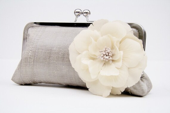 Items similar to Flower embellished clutch bag on Etsy