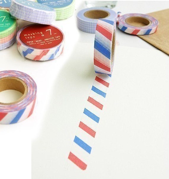 Paris french Stripe Masking Tape 0.6 inch adhesive