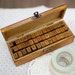 Antique style Alphabet Capital Letters n Numbers n Symbol Wooden Stamps Box Ver.2 (42 pieces)