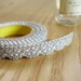 Romantic Lace Fabric Deco Tape - SILVER 0.5 inch (adhesive)