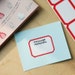 Red border Line label Stickers LARGE (36 stickers)