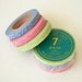 3 SET - Daisy Flower Adhesive Masking Tapes 0.3 inch (3 different colors)