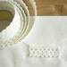 Natural Lace Fabric Decor Tape 08. White (adhesive)