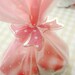 Polka Dot Pink Ribbon Clear Ties (20 pcs)