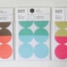 Colourful Point Circle Index Stickers - Green / Sea Blue (6 sheets)