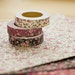 3 SET - Antique Flower Fabric Deco Tape 0.6 inch (adhesive)