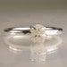 Rough White Diamond Ring in Recycled Sterling