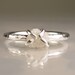 Rough White Diamond Ring in Recycled Sterling