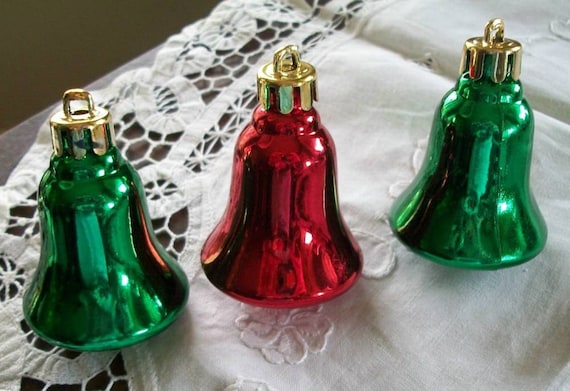 Mercury Glass Bell Christmas Ornaments Set of 3 RESERVED FOR