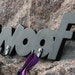 Woof sign Leash holder