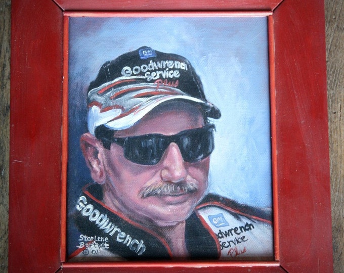NASCAR Dale Earnhardt Painting Commemorating 10 years 12 1/4 x14