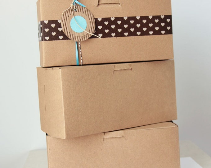 8 x 4 x 4 Kraft Cupcake or Gift Boxes set of 24