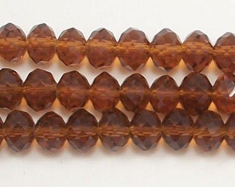 5x8mm Mocha Chinese Crystal Rondelle Beads (20)