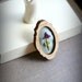 Wild Lupine- hand embroidered brooch