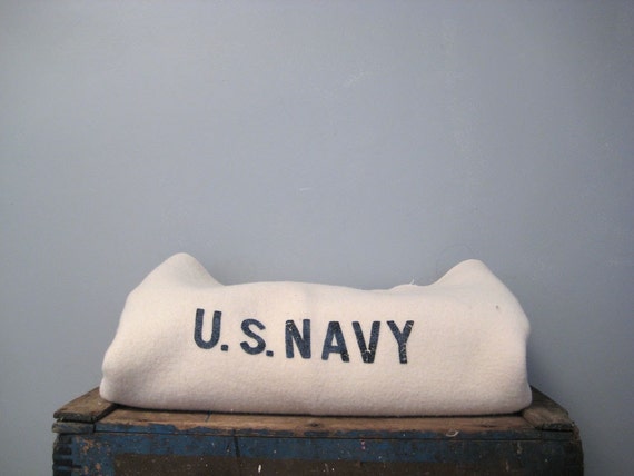 vintage wool US NAVY blanket