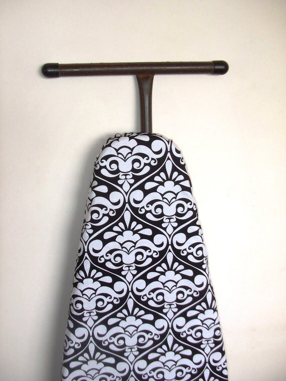Ironing Board Cover black and white damask