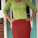 RESERVED FOR DORA 60s red wiggle plaid skirt pencil midi size large