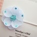 Blue Sequin Flower Headband - Newborn Headband, Baby Headband, Baby Girl Headband