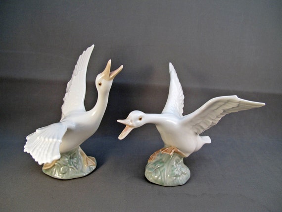 lladro geese figurines