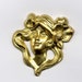 Classic Art Nouveau Face Brass Metal Stamping
