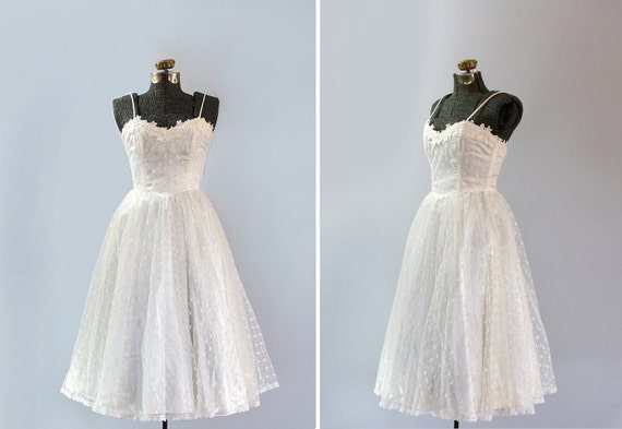 vintage lace dress // gunne sax ivory white party dress