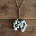 vintage statement necklace // cluster bead necklace // long goldtone chain with black & white baubles