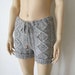 Cable knit sweater shorts in grey