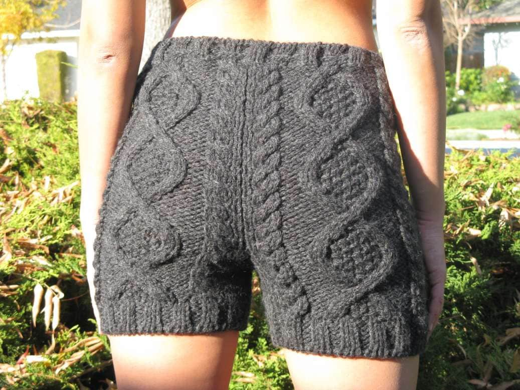 Wool cable knit shorts Crochet clothes, How to make clothes, Sweater