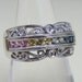 Gold Diamond and Sapphire Wedding Band Vintage Engagement Ring