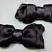 Black Bow Shoe Clips, Vintage