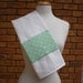 Large Kitchen Tea Towel 'With Pale Lime polka dot banner