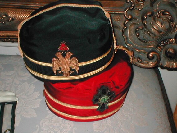 Two Vintage Masonic Hats by yesteryearglam on Etsy